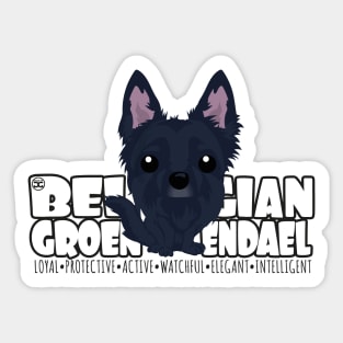 Belgian Groenendael - DGBigHead Sticker